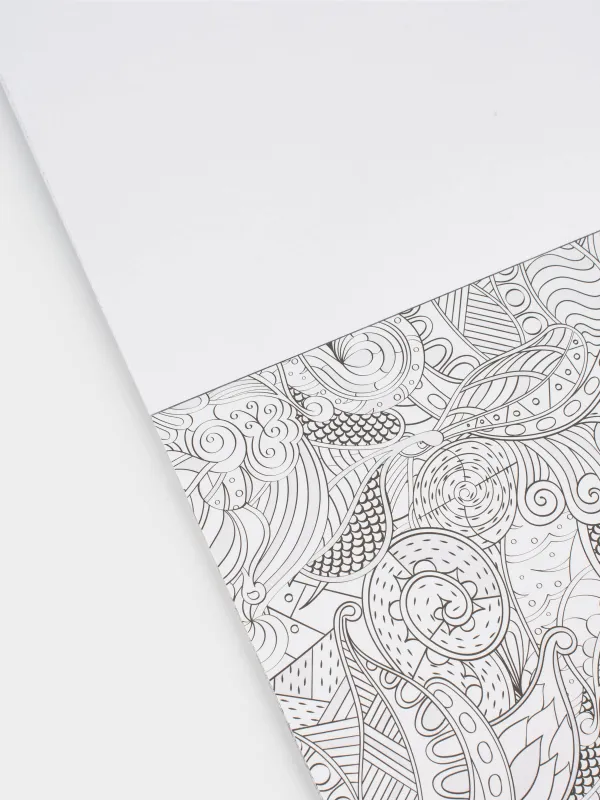 Coloring book, 21x21 cm, 24 sheets, with glitter, Flowers and Animals, Draw creative, image-4