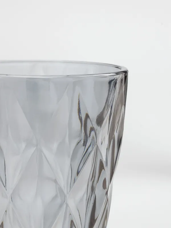 Glass, 10 cm, 270 ml, 6 pcs, glass R, gray, Rhomb color, image-3