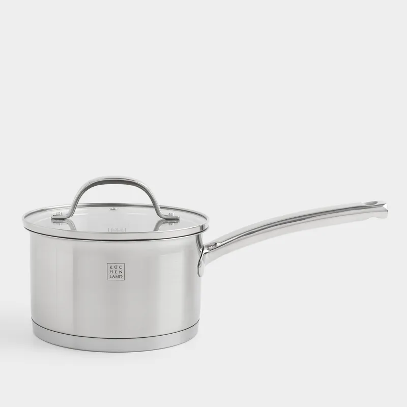 Bucket, 16 cm, 1.8 l, with lid, Silver Stone