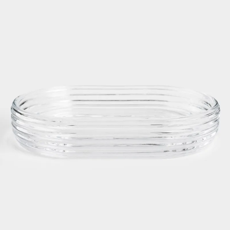 Soap dish, 13 cm, glass, oval, Benli