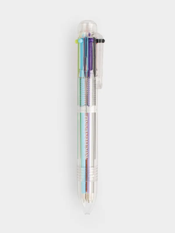 Ballpoint pen, multicolor, 14 cm, 6 colors, plastic, Draw, image-0