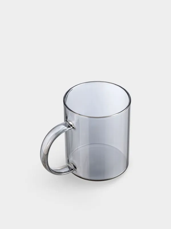 Mug, 380 ml, 2 pcs, glass B, gray, Volant, image-3