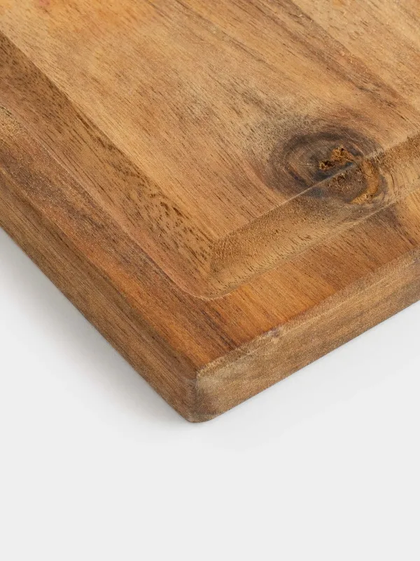 Cutting board, 33x25 cm, rectangular, wood, Noble tree, image-2