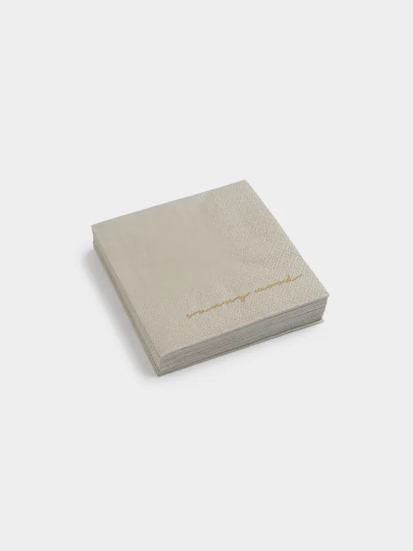 Paper napkins, 21x21 cm, 20 pcs, square, beige, Sunny mood, Scroll, image-3