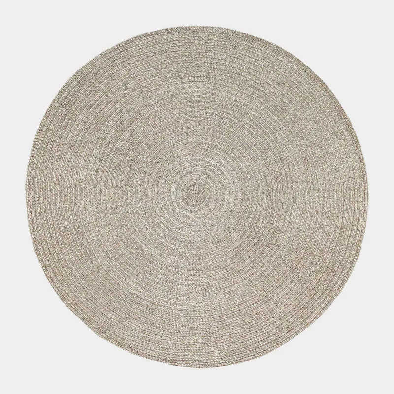 Napkin for appliances, 38 cm, polyester, round, champagne, Rotary shine