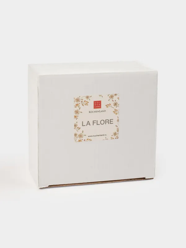 Bowl, 13x5 cm, ceramic, milky, Vintage flowers, La flore, image-4