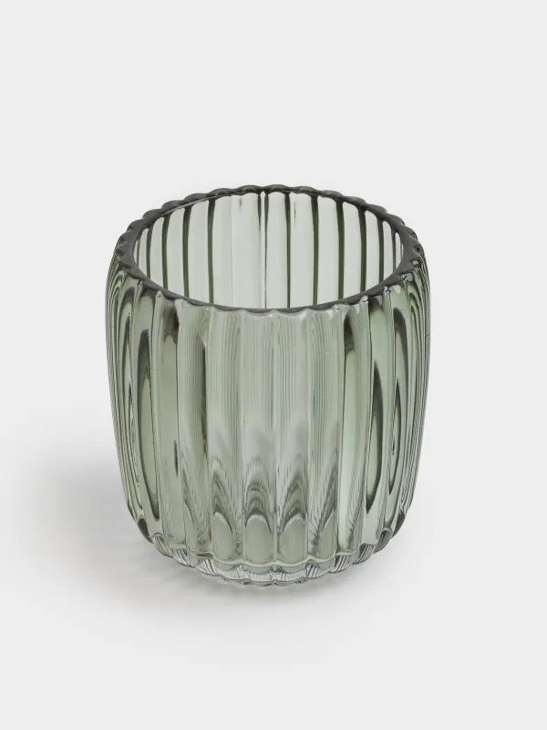 Bathroom tumbler, 9 cm, glass, green, Artemis, image-1