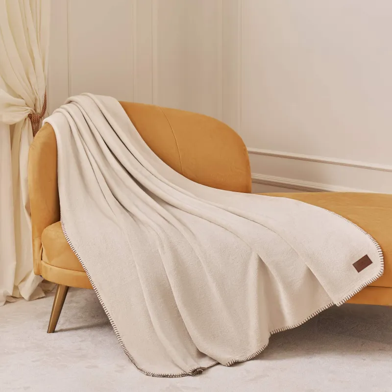 Plaid, 140x190 cm, flannel, milk, Flannel