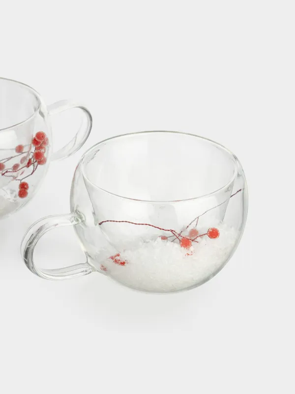 Mug, 270 ml, 2 pcs, glass B, with berries inside, Air decor, image-2