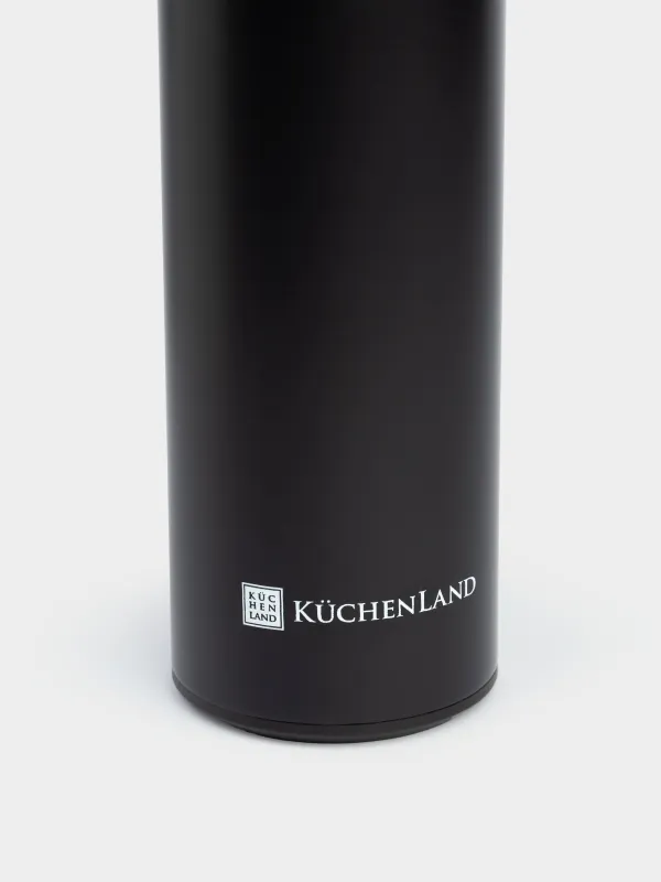 Thermos flask, 500 ml, with thermometer, steel / plastic, black, Celsius, image-8