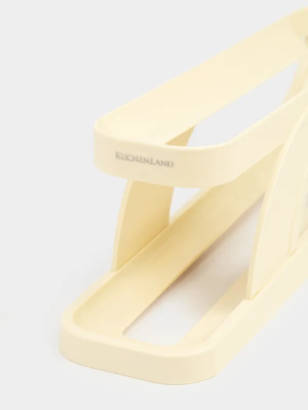 Egg organizer, 36x11 cm, for refrigerator, 2 levels, plastic, milky, Regular, image-3