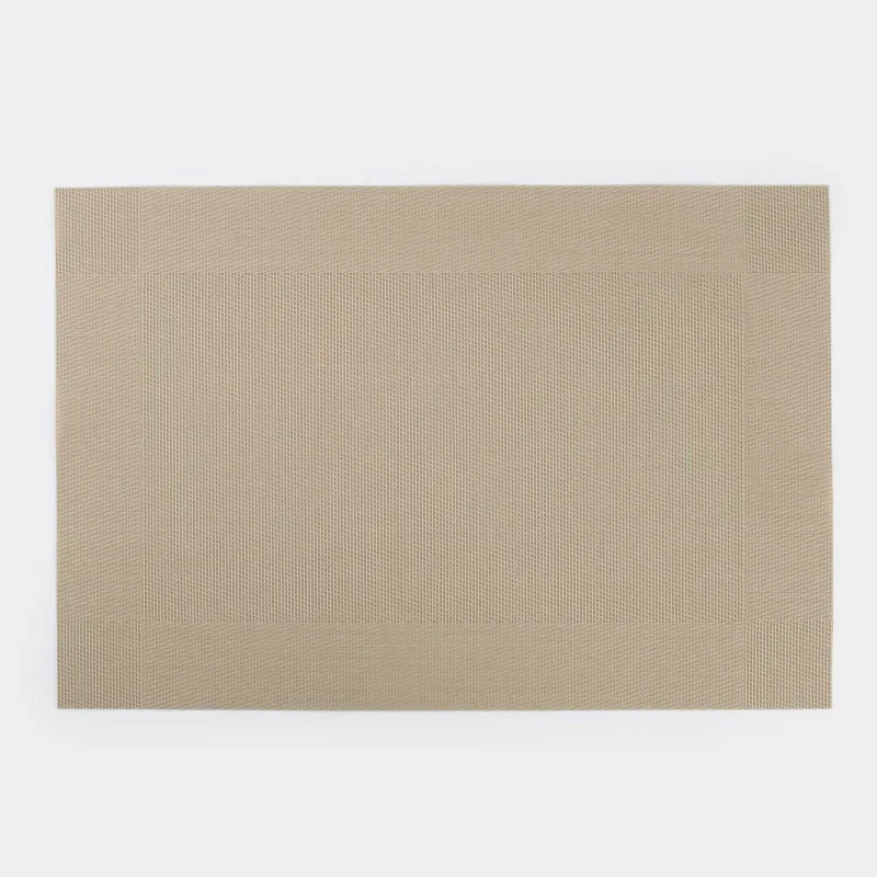 Placemat, 30x45 cm, PVC / polyester, rectangular, beige, Mats