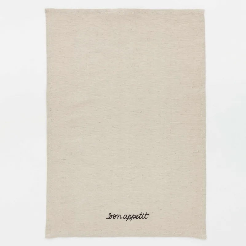Kitchen towel, 40x60 cm, cotton / linen, beige, Flax, image-0