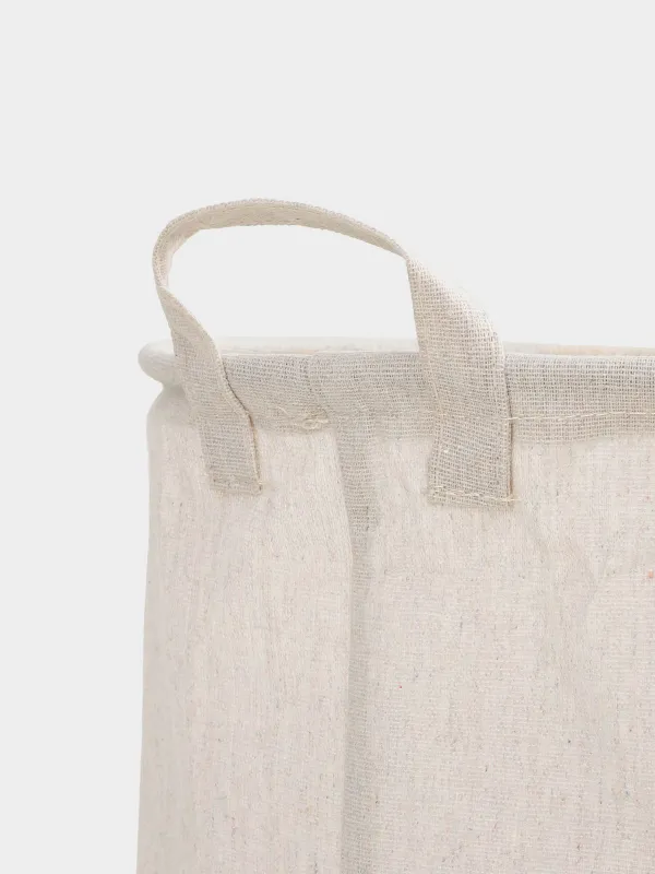 Storage bag, 22x25 cm, with handles, Cotton/polyester, round, Milky, Bear, Funny world, image-5