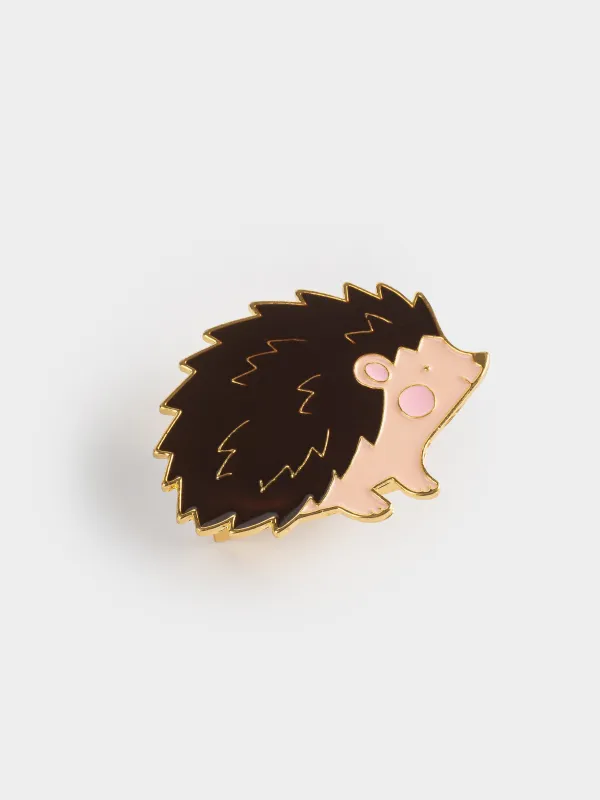 Pencil sharpener, 5x4 cm, metal, brown, Hedgehog, Forest animals, image-1
