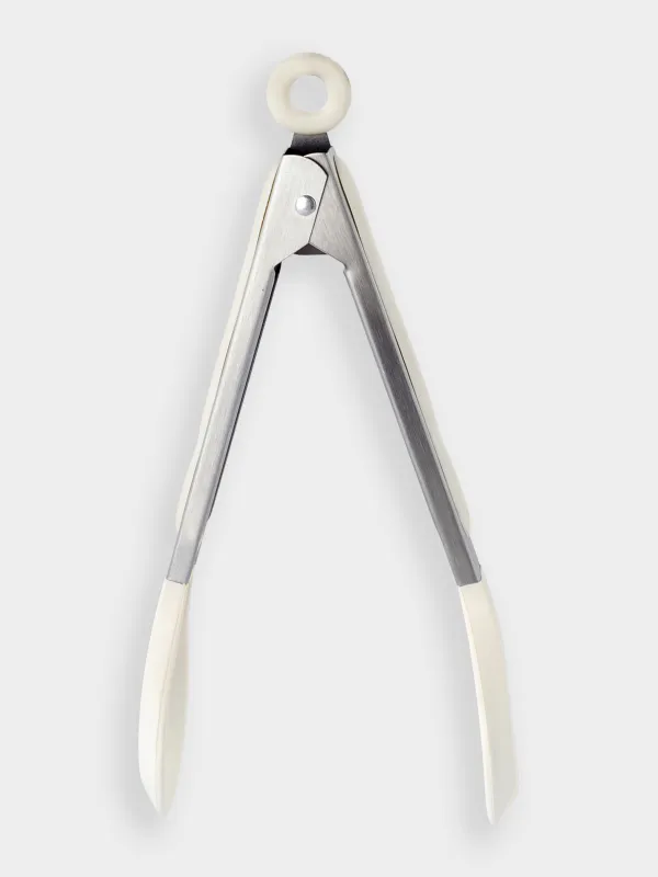 Kitchen tongs, 25 cm, for pasta/salad, silicone/steel, milky, Soft Kitchen, image-3