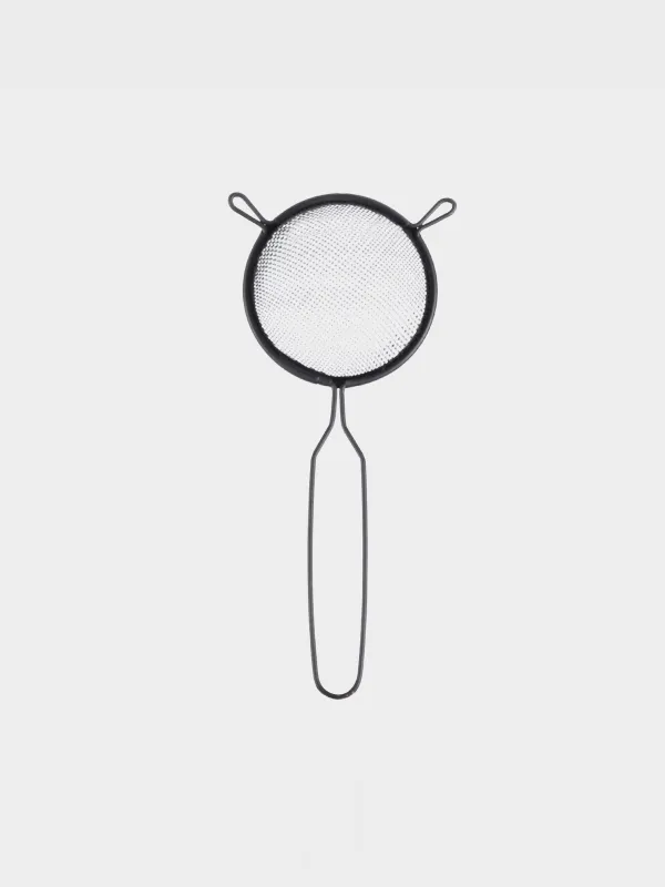 Sieve, 8 cm, with handle, metal, Black, X-Loft, image-0
