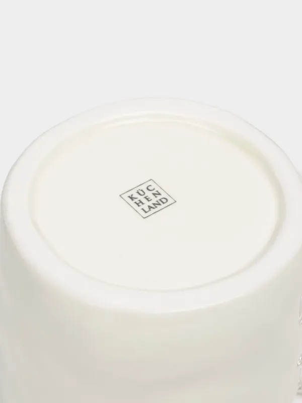 Mug, 400 ml, ceramic / beads, milky, Bow, Pearl Antarctica, image-3