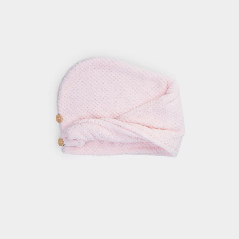 Turban towel for hair, 62x24 cm, microfiber, pink, Fiber spa