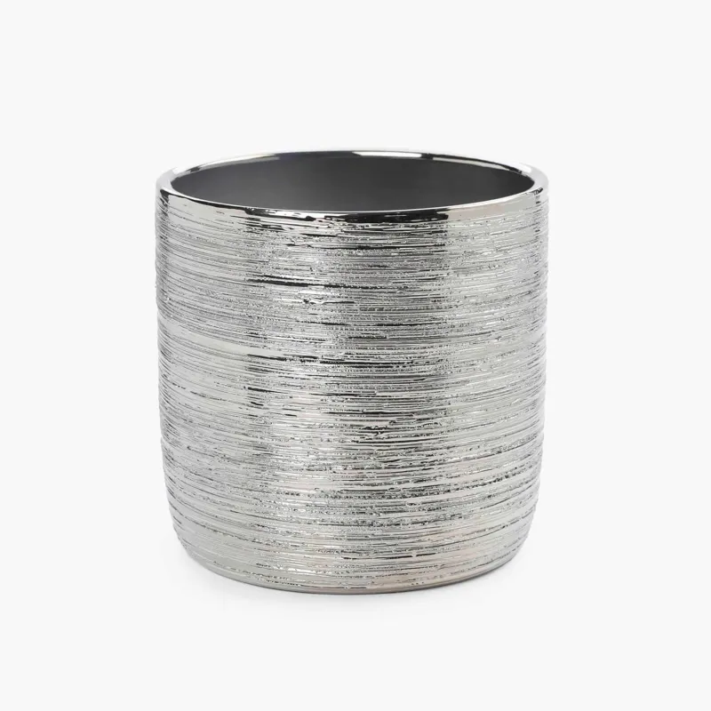 Planters, 14x14 cm, ceramic, silver, Galore, image-0