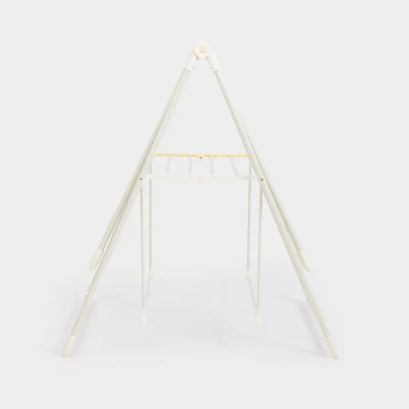 Floor-standing clothes dryer, 155x57 cm, folding, metal, beige, X-shape, Compact, image-5