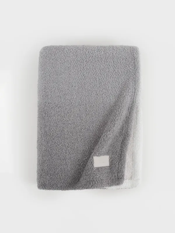 Blanket, 130x170 cm, double-sided, polyester, light gray, Neutral, image-0