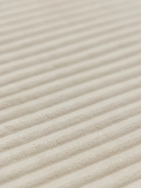 Bedspread, 220x240 cm, flannel, beige, Three-dimensional stripes, Flannel, image-3