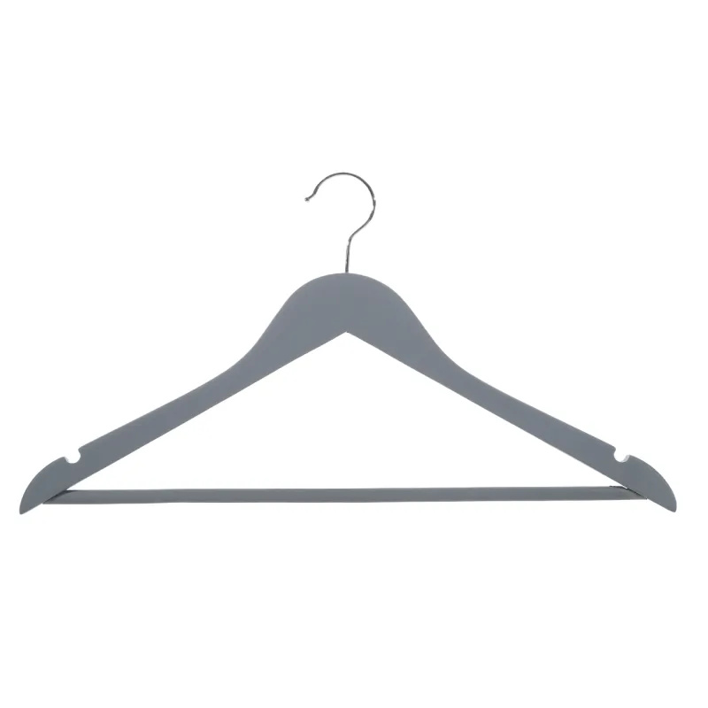 Hanger, 35 cm, 3 pcs, children's, wood, gray, Wooden house