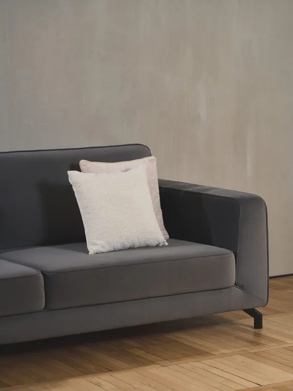 Decorative pillow, 45x45 cm, velvet, milky, Velvet, image-5