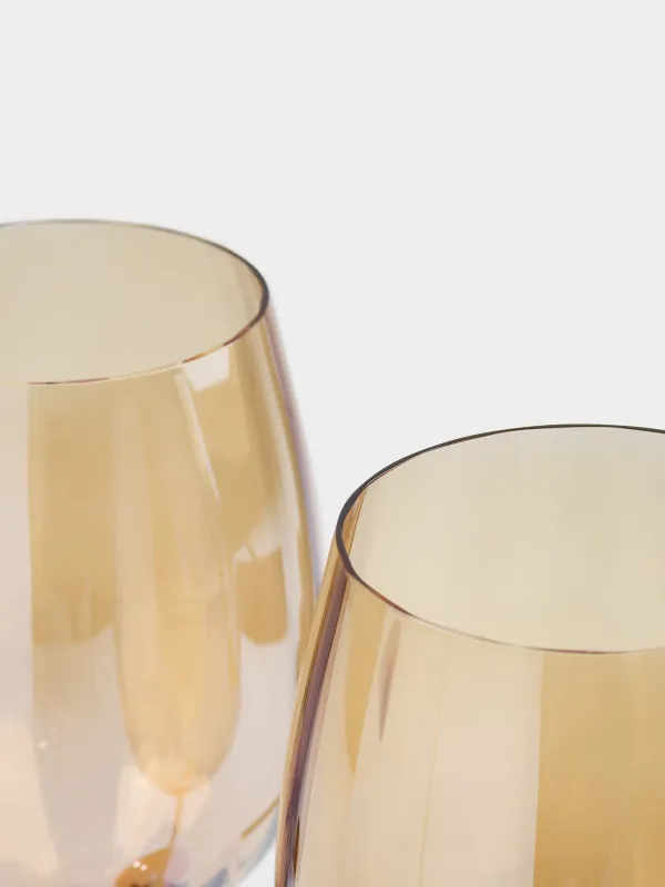 Drinking glass, 470 ml, 2 pcs, glass, amber brown, Filo R color, image-3