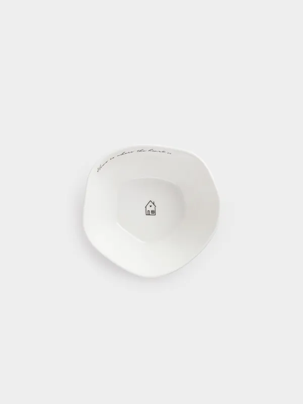 Salad bowl, 15x7 cm, 530 ml, porcelain P, white, House, Amour, image-2