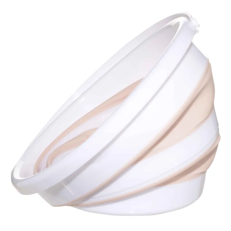 Foldable bucket, 10 l, plastic / rubber, beige-pink, Foldaway, image-2