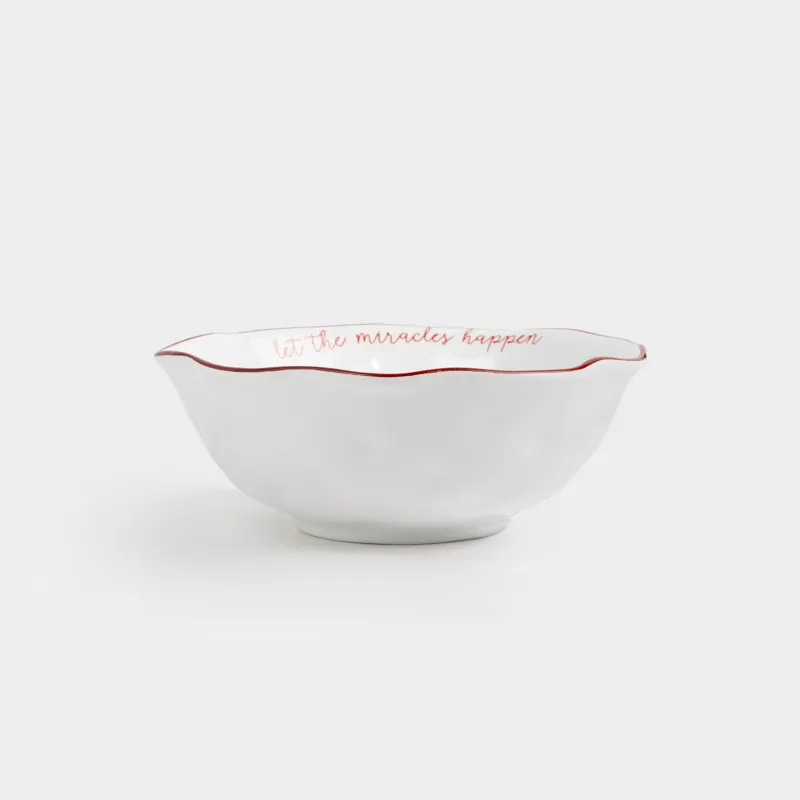 Salad bowl, 21x8 cm, 1 l, ceramic, Christmas tree with bows, Christmas tree