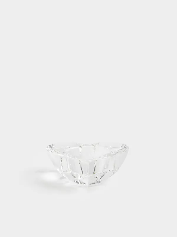 Candlestick, 8x3 cm, for tea candle, Crystal glass, Heart, Heart, image-0