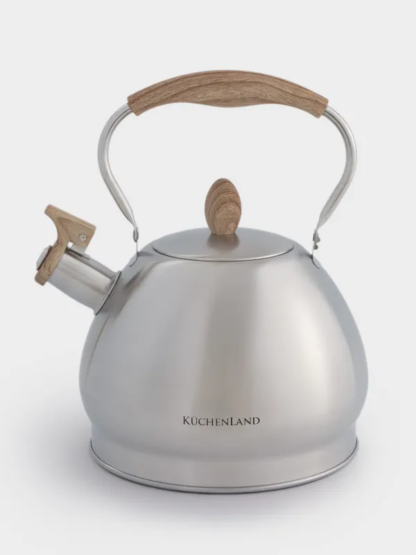 Kettle, 3,4 L, with whistle, steel / nylon, beige / matt, Whistle, image-0