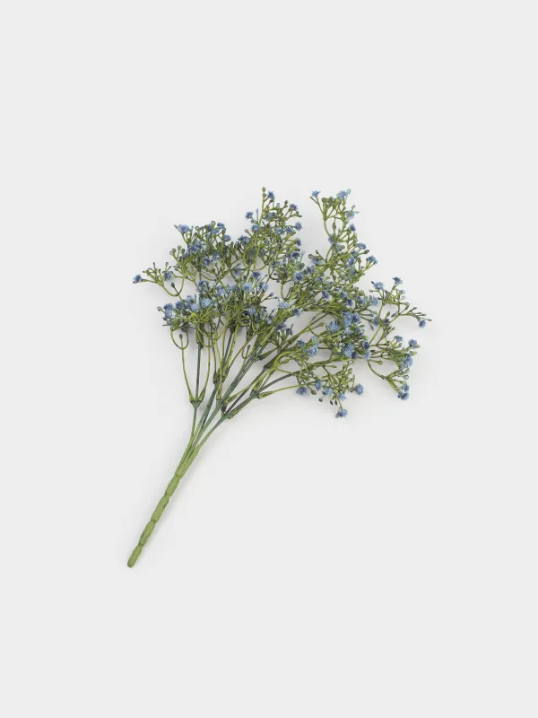 Decorative branch, 35 cm, plastic, Blue gypsophila, Flower garden, image-2