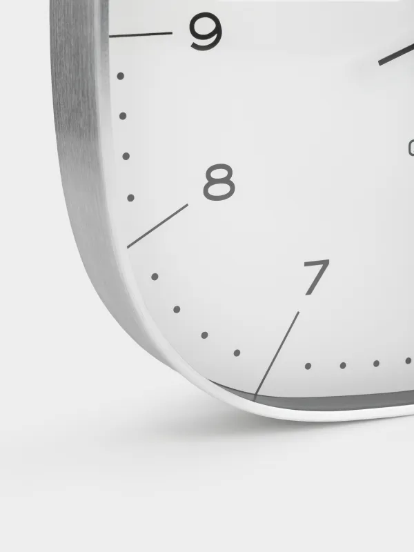 Wall clock, 29 cm, metal/glass, white-silver, Dial, image-4