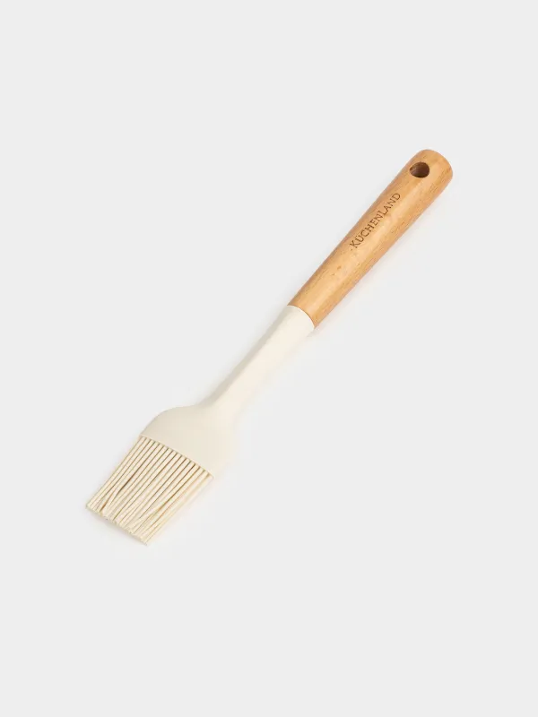 Pasrty brush, 23 cm, silicone/wood, milky, Legerity, image-2