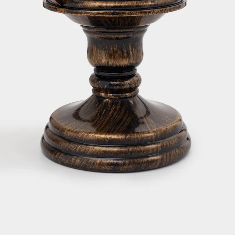 Snow lantern, 19 cm, illuminated, plastic, bronze, Globe, Bronze style, image-4