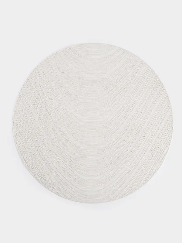 Napkin for appliances, 38 cm, PVC, round, white, Azhur Grid, image-0