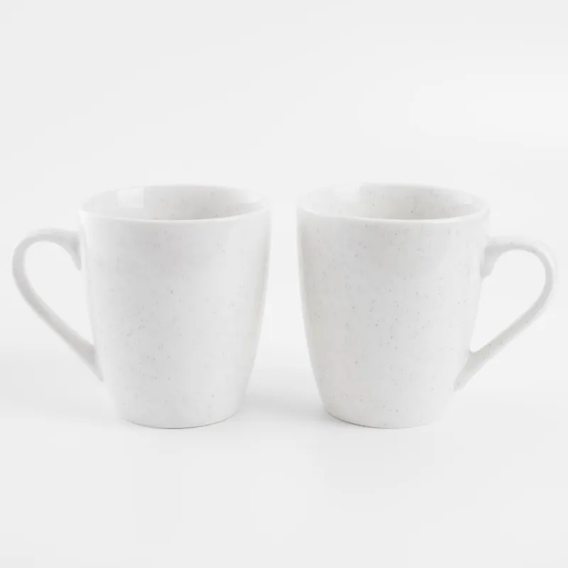 Mug, 350 ml, 2 pcs, porcelain P, milky, speckled, Latio