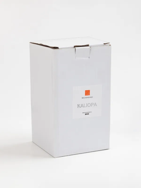 Liquid soap dispenser, 370 ml, ceramic / plastic, white, with silver edging, Kaliopa, image-4