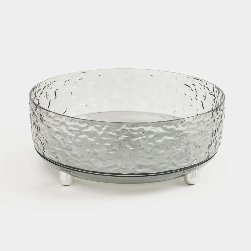 Organizer for cosmetics, 23x9 cm, on legs, rotating, plastic, gray, Renaissance clear