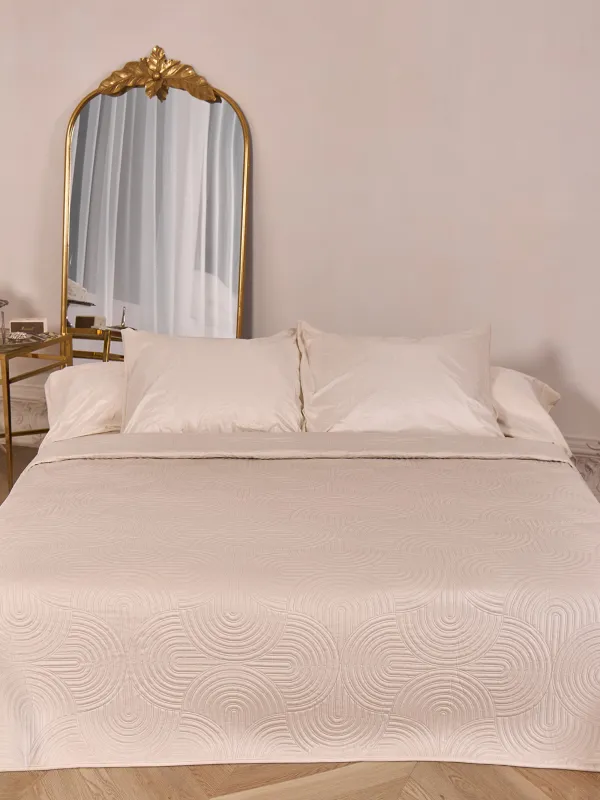 Bedspread, 220x240 cm, quilted, velvet/microfiber, sand, Arch, Arch, image-3
