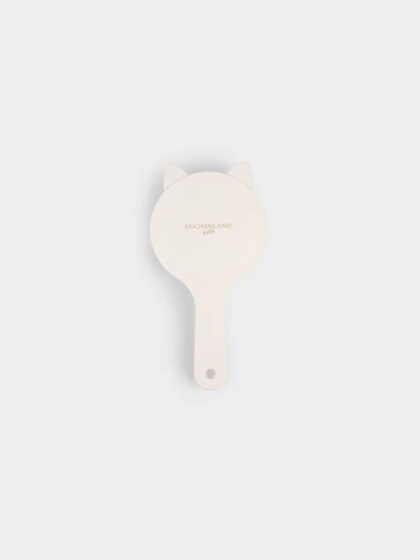 Hair massage comb, 19 cm, for children, plastic / rubber, Beige, Cat, Cat, image-3