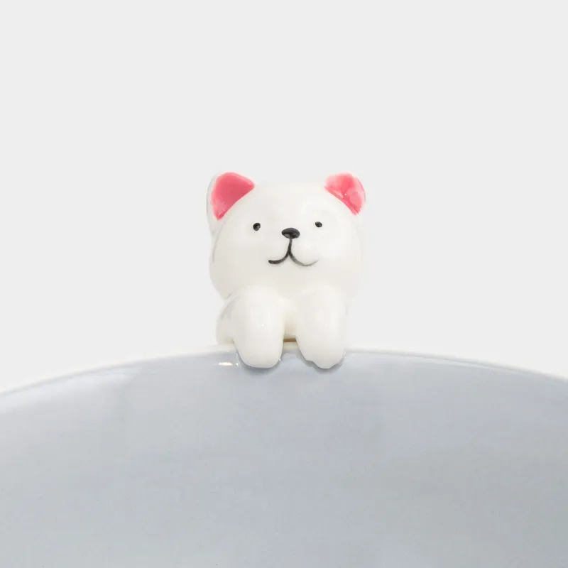 Children's soup plate, 14x6 cm, porcelain P, white-gray, kitten, Friend, image-6