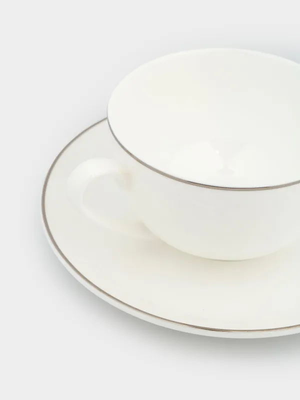 Tea pair, 2 pers, 4 pr, 250 ml, porcelain F, Pearl-platinum, image-8