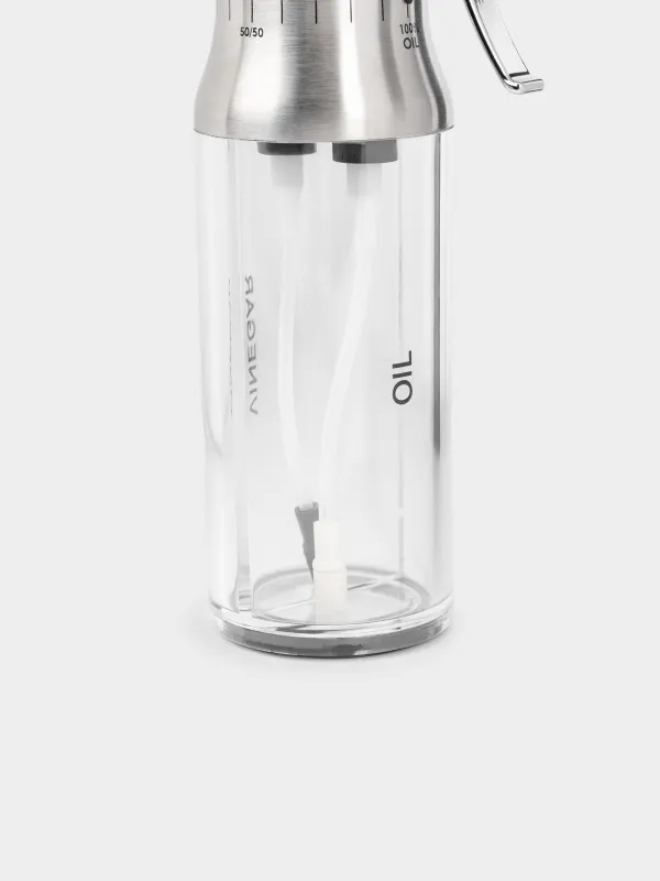 Oil and vinegar spray dispenser, 200 ml, 2 in 1, acrylic / steel, Black, Comfort, image-3