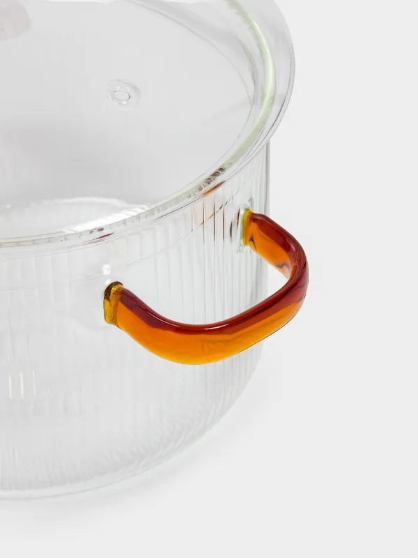 Pot, cm, 1,7 l, with lid, glass B, Ribby, image-2