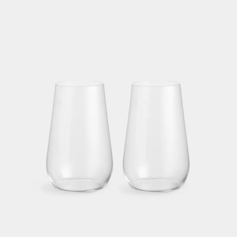 Glass, 14 cm, 580 ml, 2 pcs, crystal glass, Ferentino